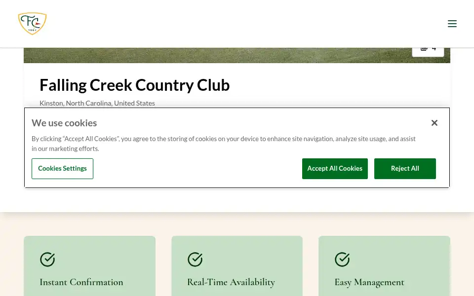 Screenshot of fallingcreekgolf.com