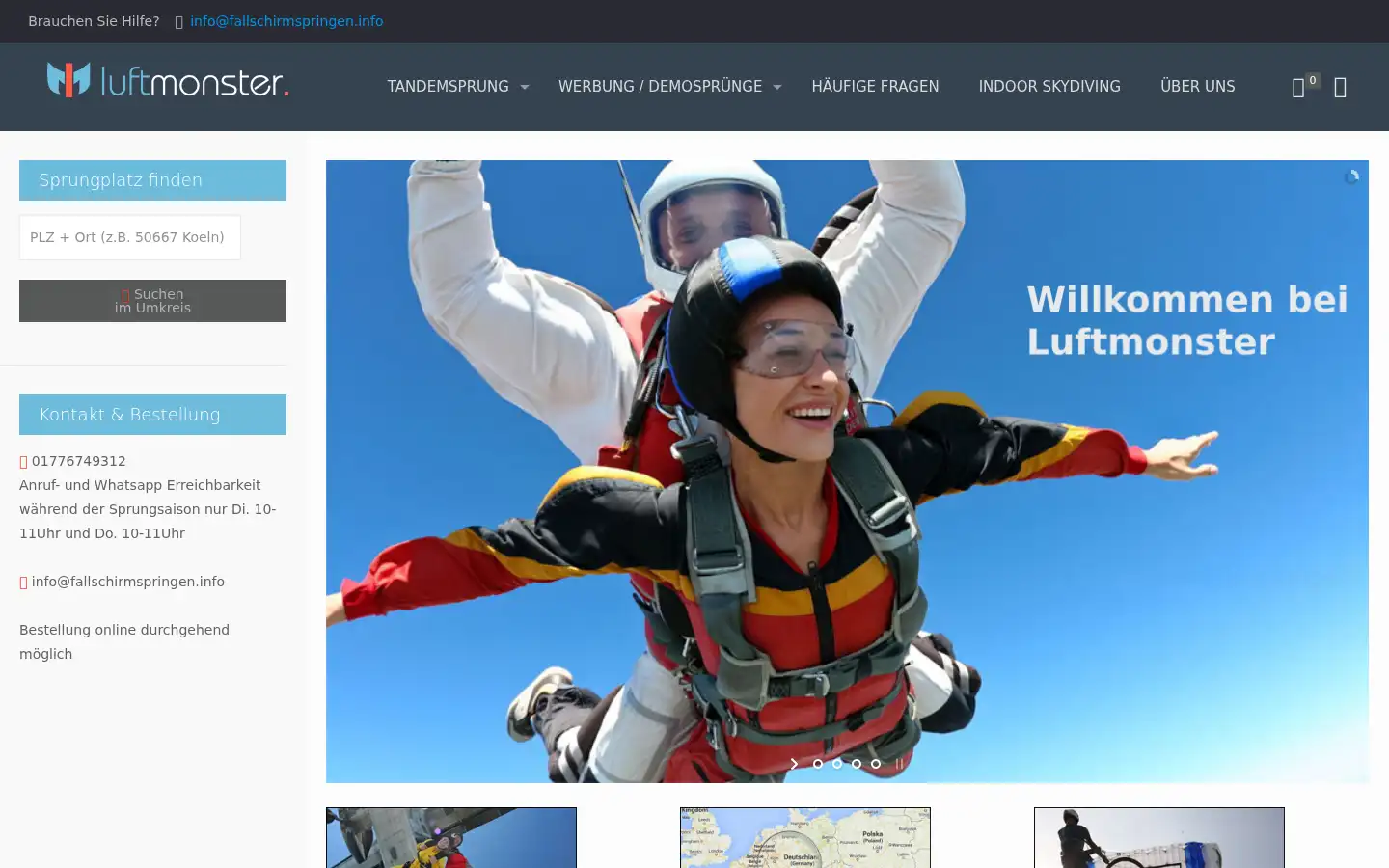 Screenshot of fallschirmspringen.info