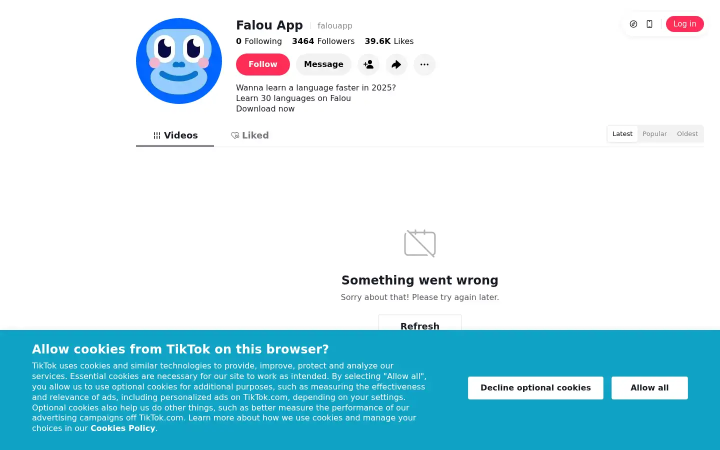Screenshot of falou.com