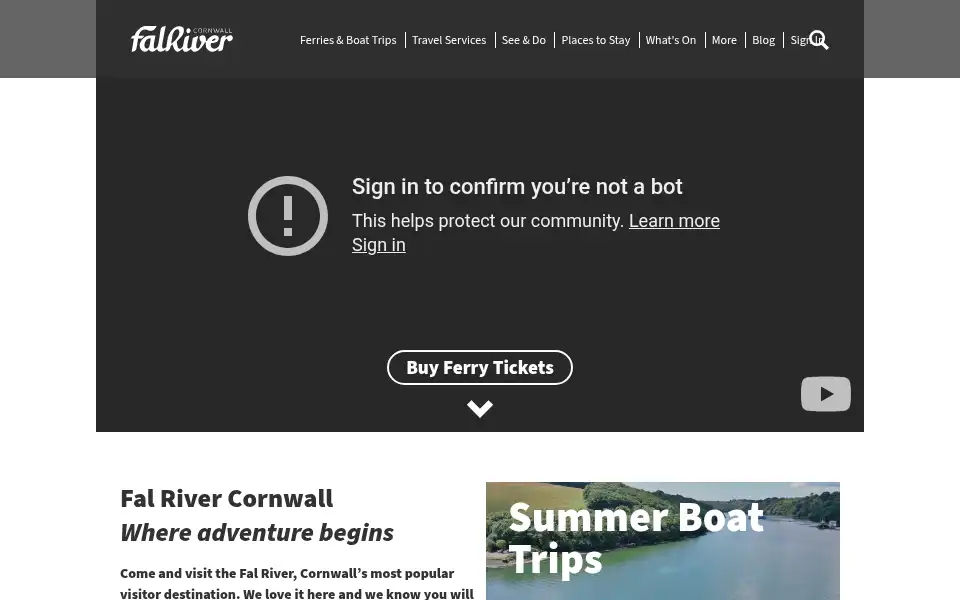 Screenshot of falriver.co.uk