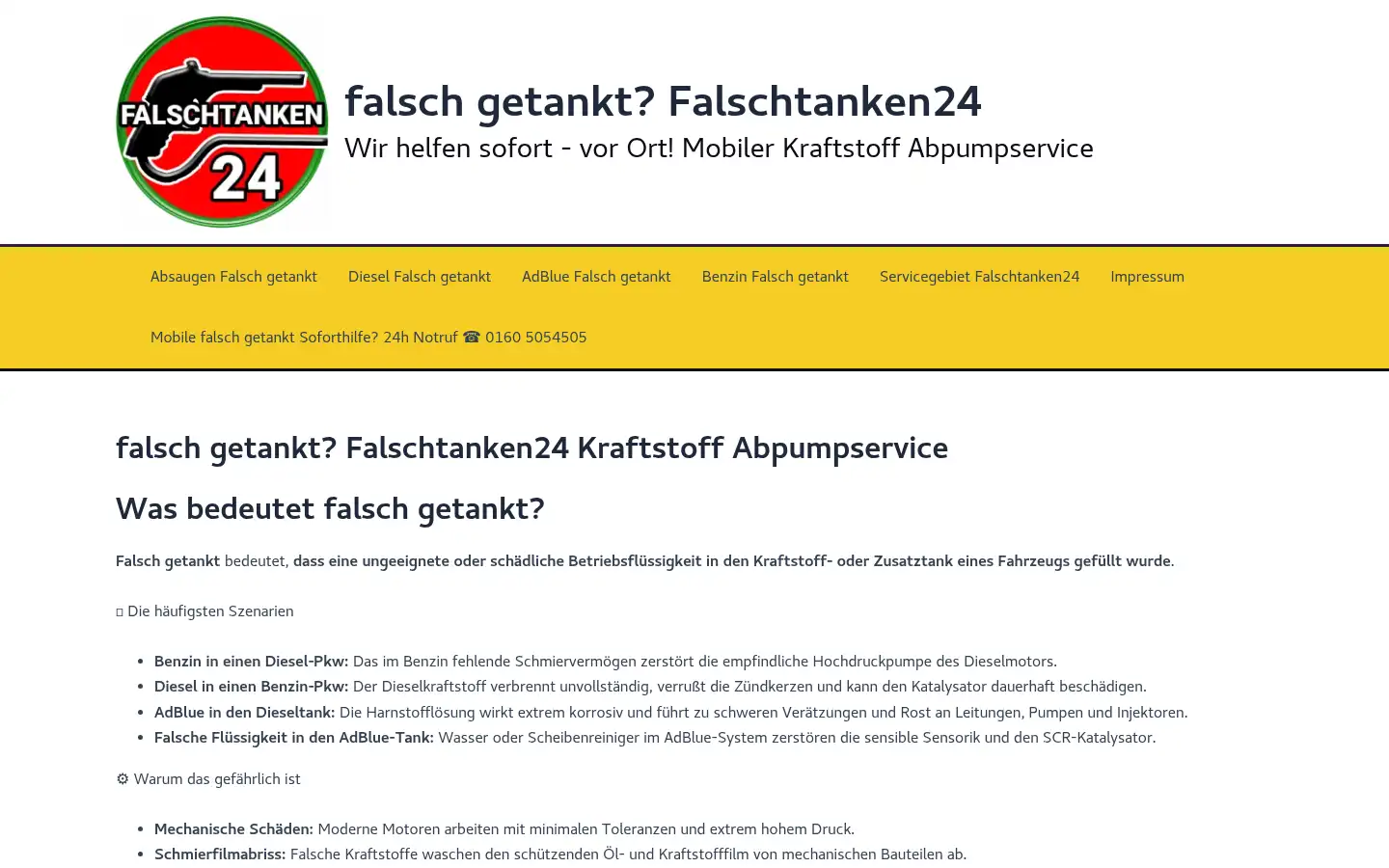 Screenshot of falschtanken24.de
