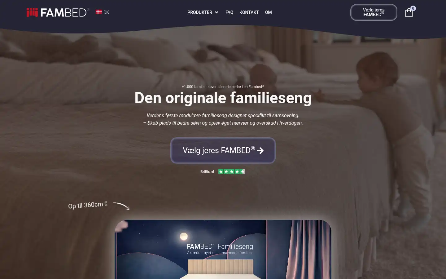 Screenshot of fambed.dk