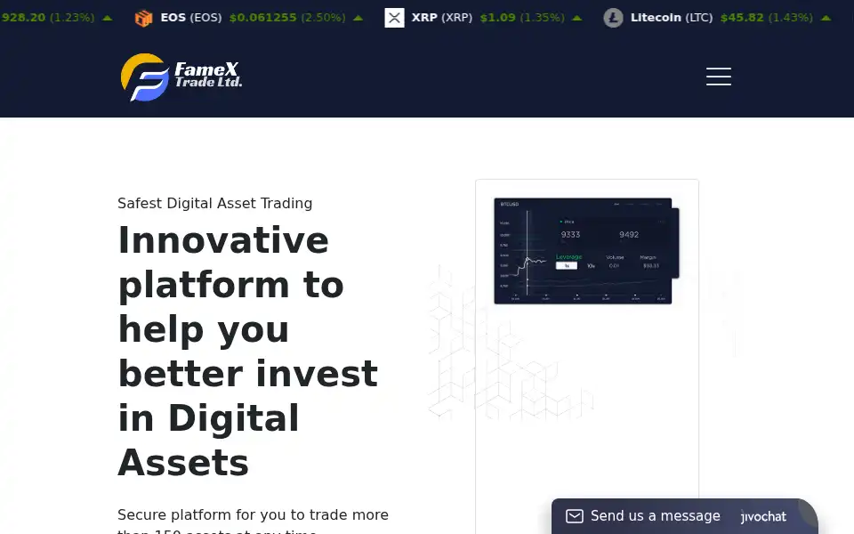 Screenshot of famextrade.com