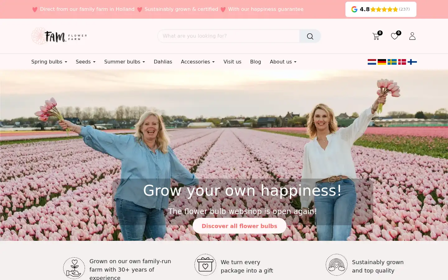 Screenshot of famflowerfarm.com