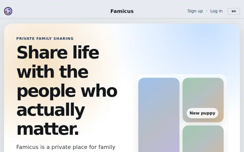 Screenshot of famicus.com