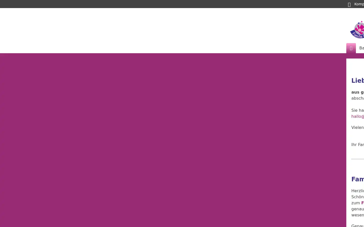 Screenshot of familiebaer.com