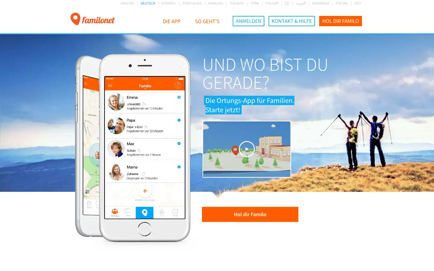 Screenshot of familo.net