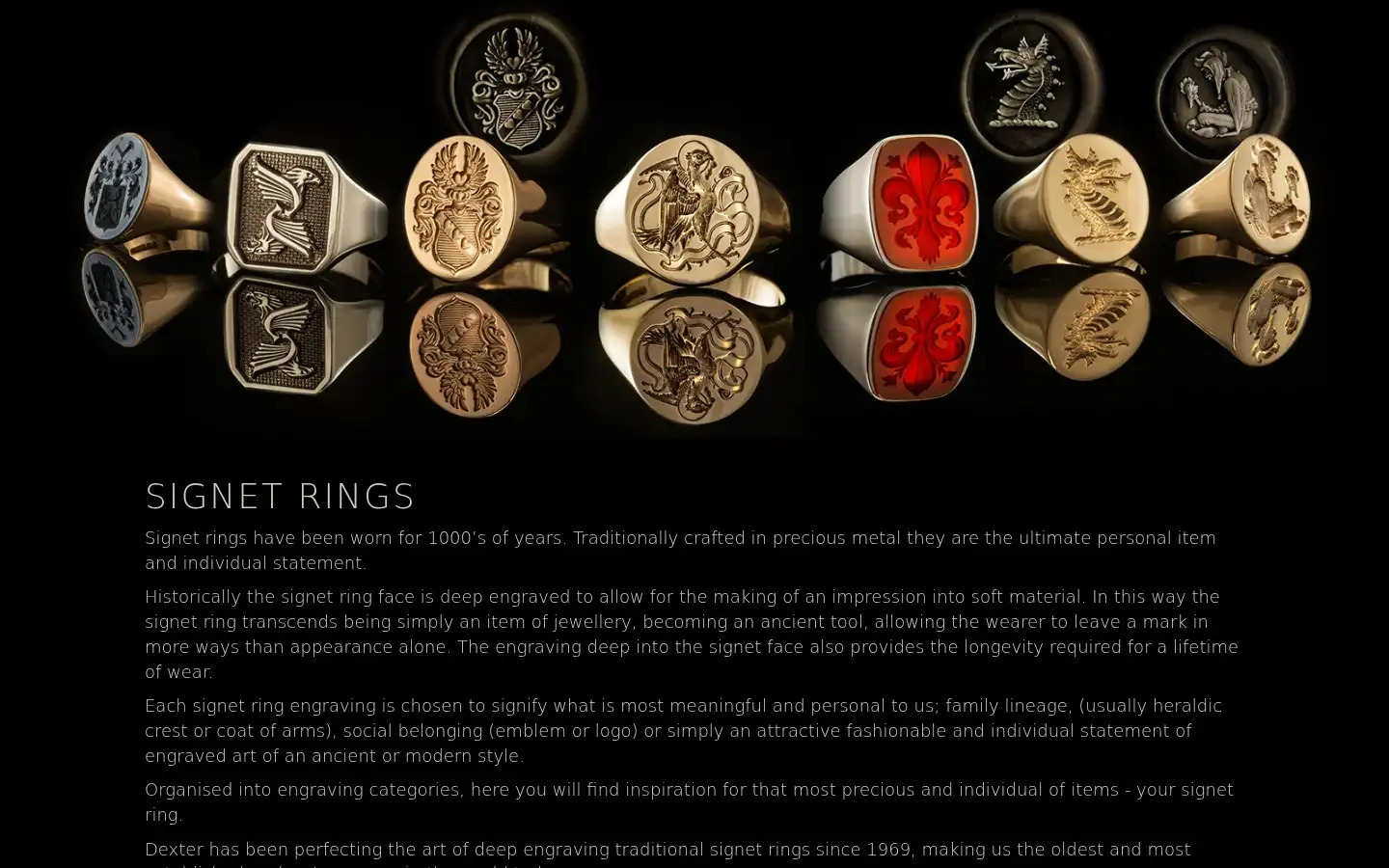 Screenshot of familysealrings.com
