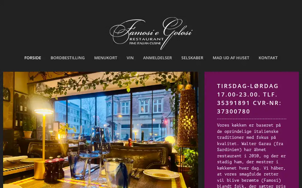 Screenshot of famosiegolosi.dk
