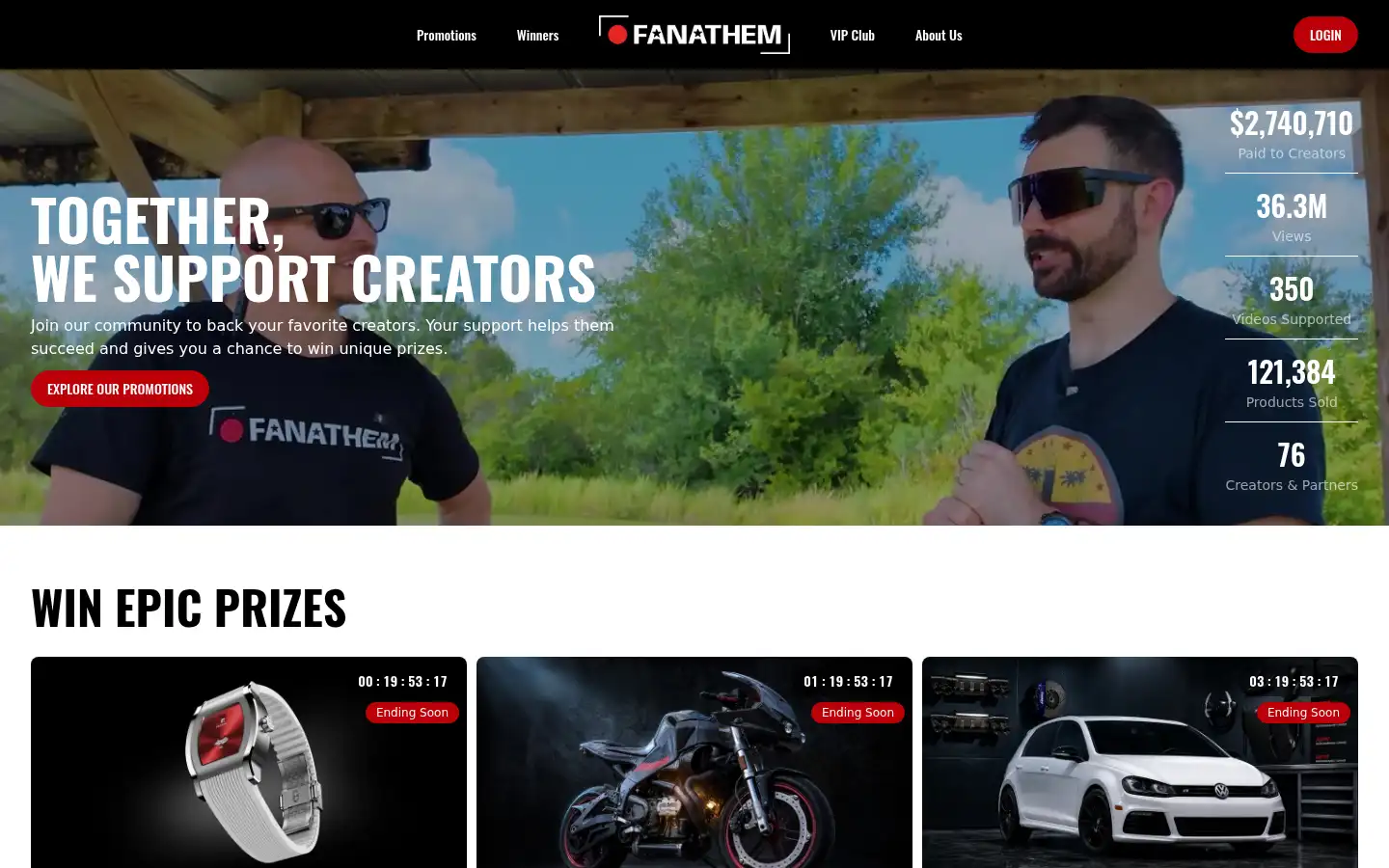Screenshot of fanathem.com