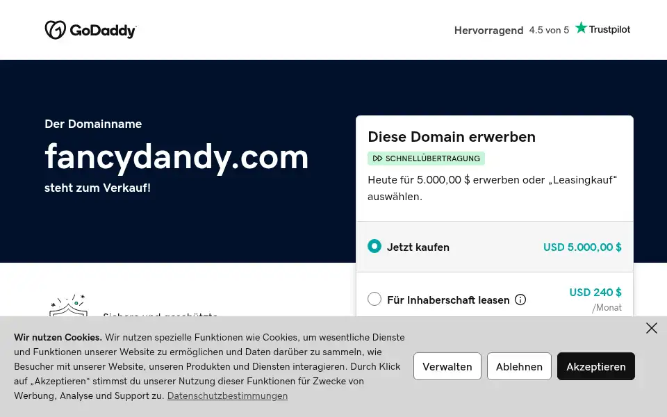 Screenshot of fancydandy.com