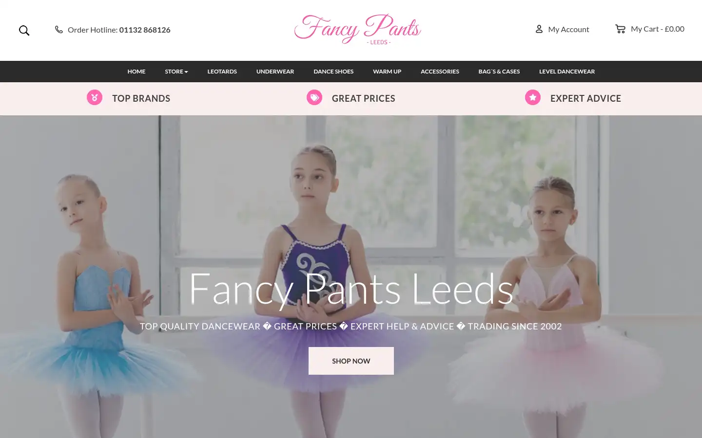 Screenshot of fancypantsleeds.co.uk