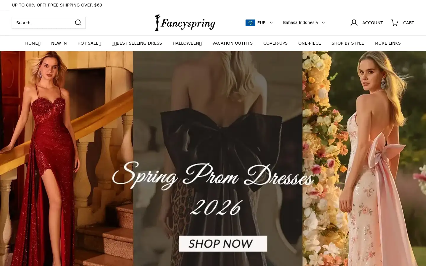 Screenshot of fancyspring.shop