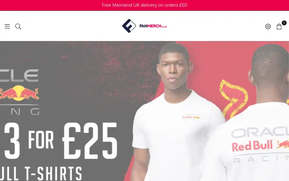 Screenshot of fanmerch.co.uk