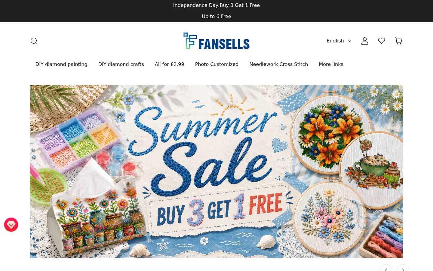 Screenshot of fansells.com