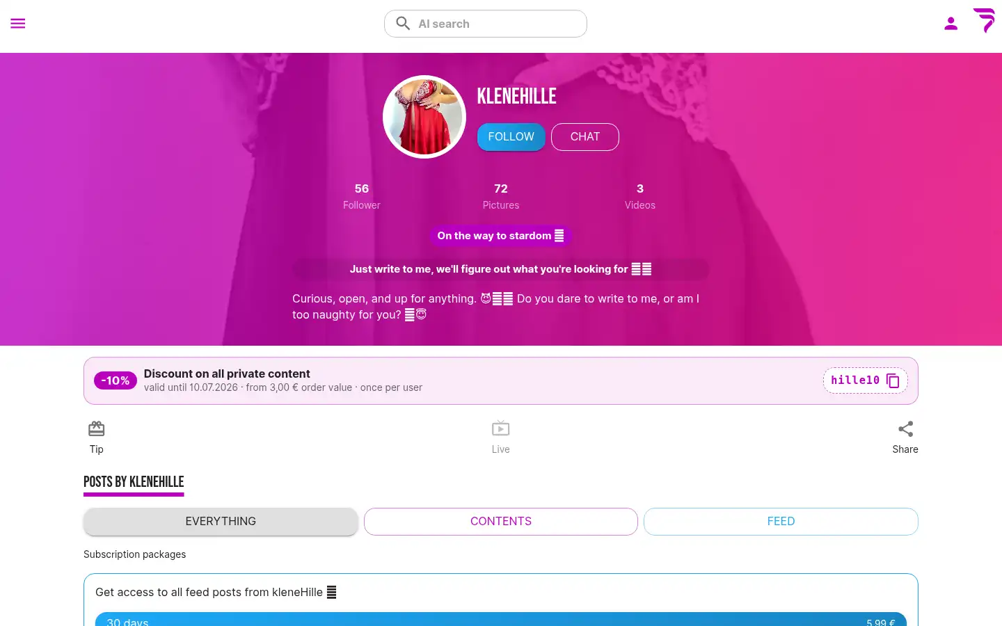 Screenshot of fanseven.com