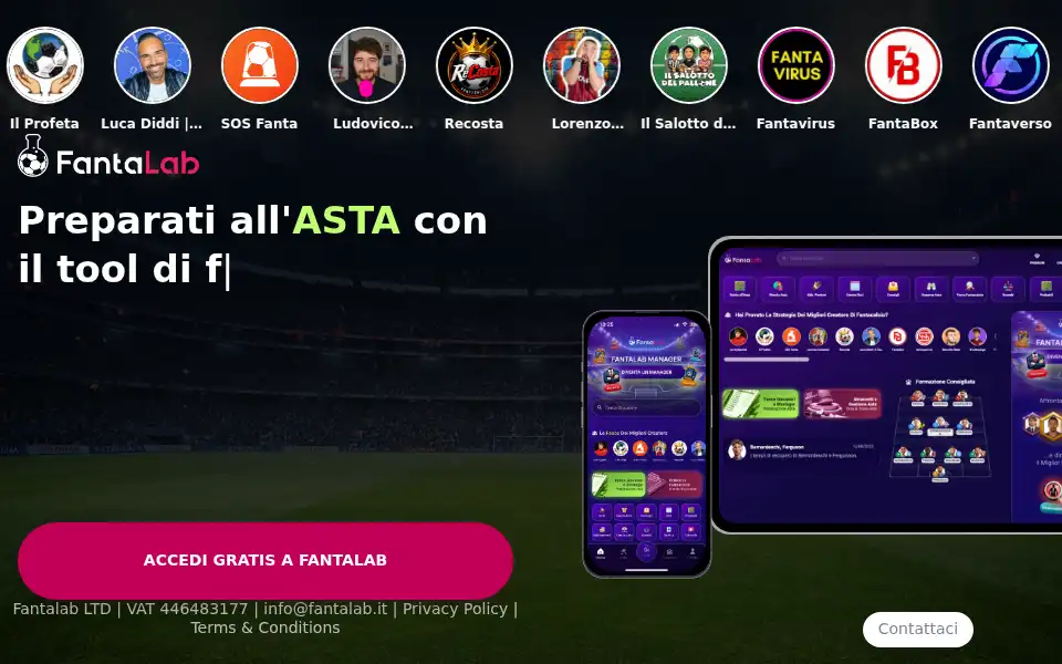 Screenshot of fantalab.it