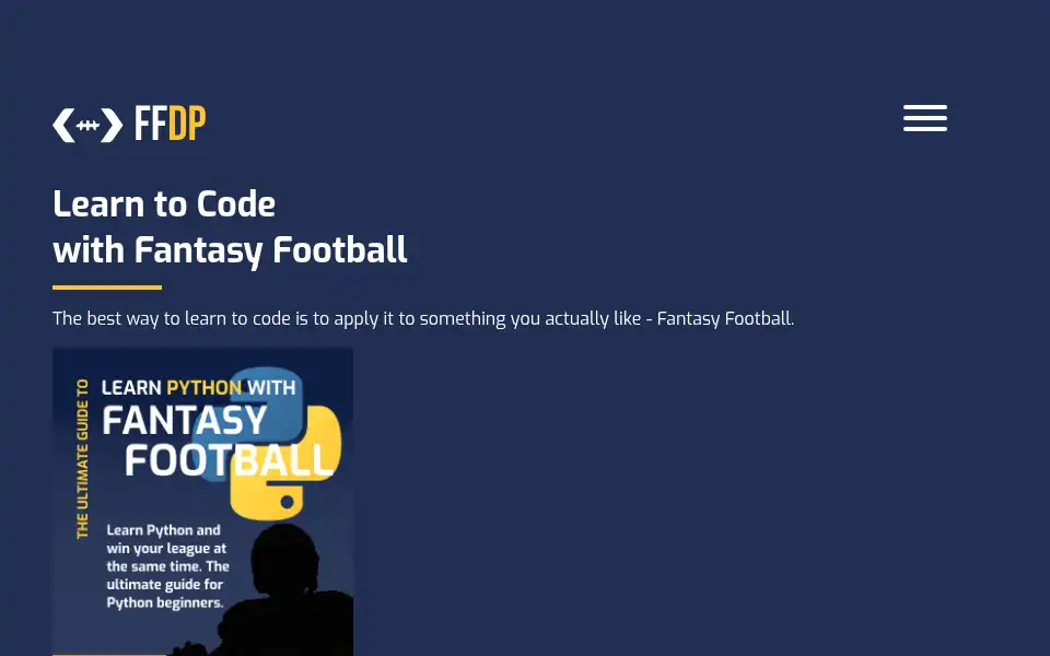 Screenshot of fantasyfootballdatapros.com