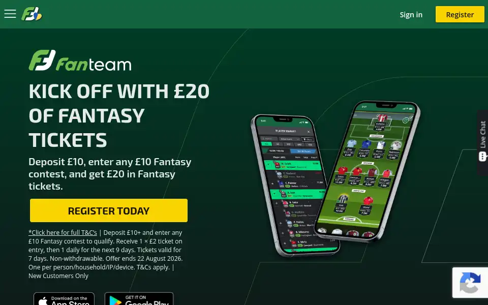 Screenshot of fanteam.com