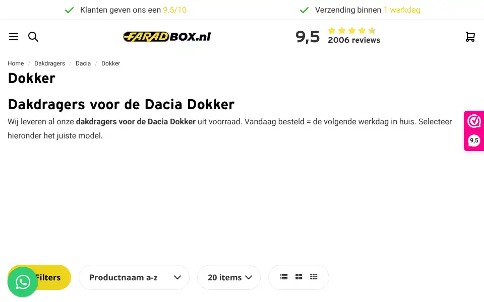 Screenshot of faradbox.nl