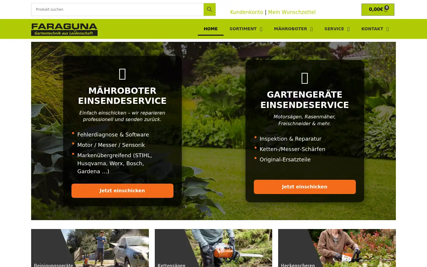 Screenshot of faraguna-gartentechnik.de