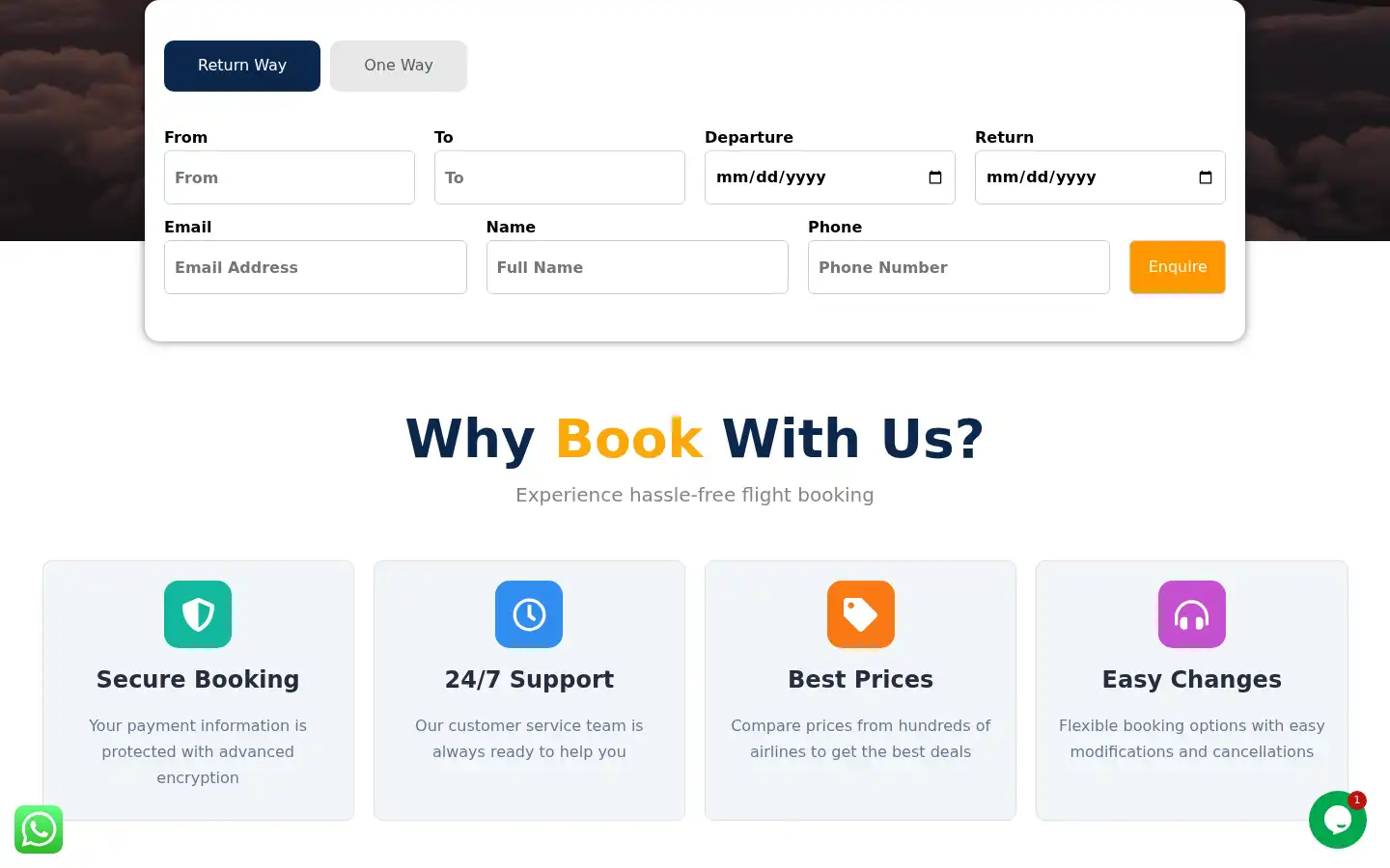 Screenshot of fareforindia.com