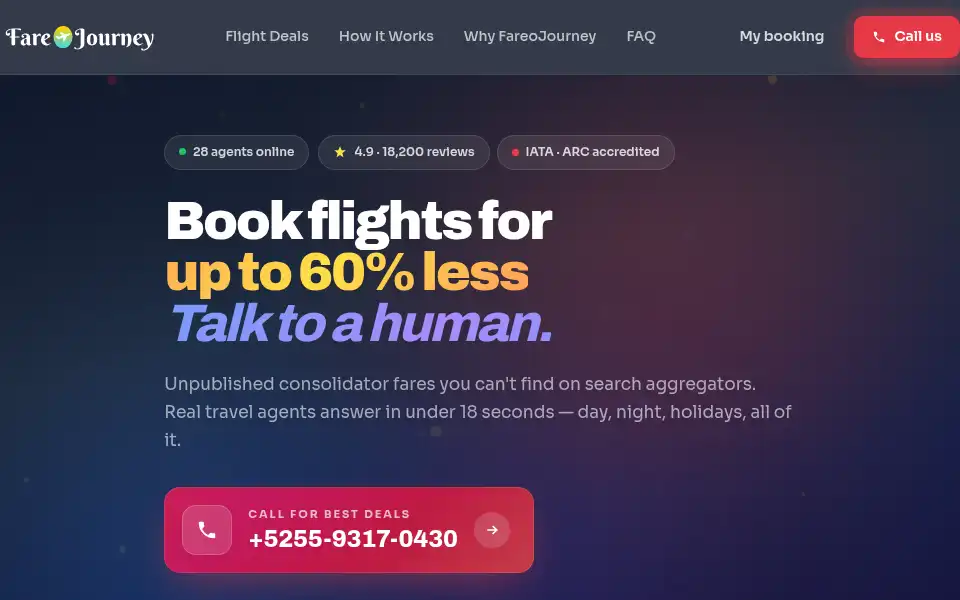Screenshot of fareojourney.com