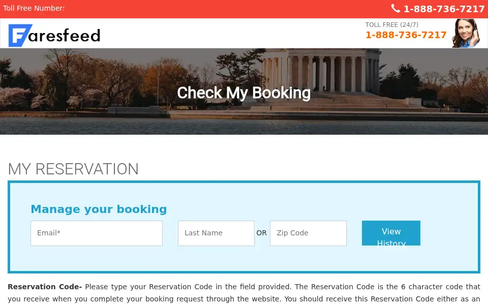 Screenshot of faresfeed.com