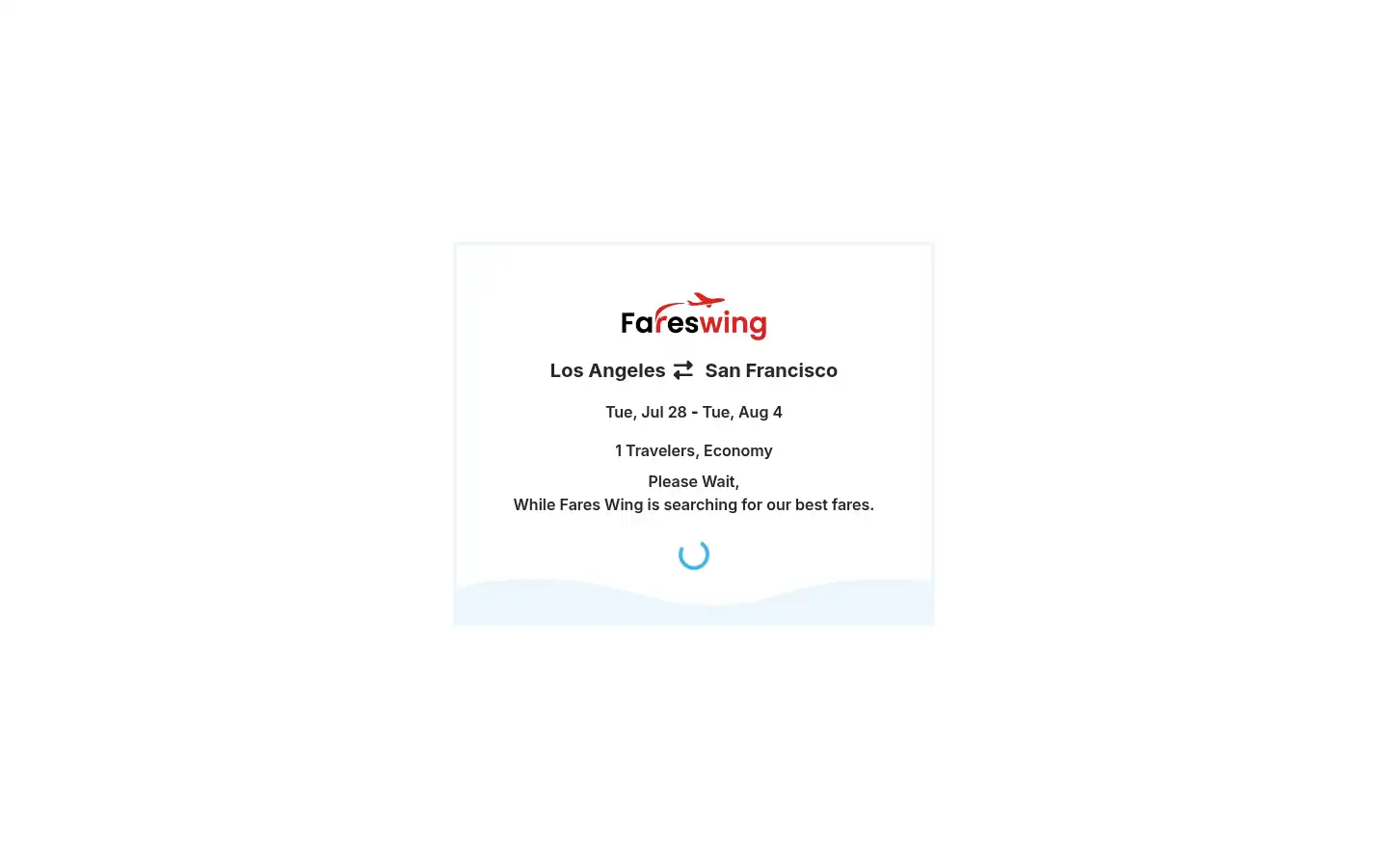 Screenshot of fareswing.us