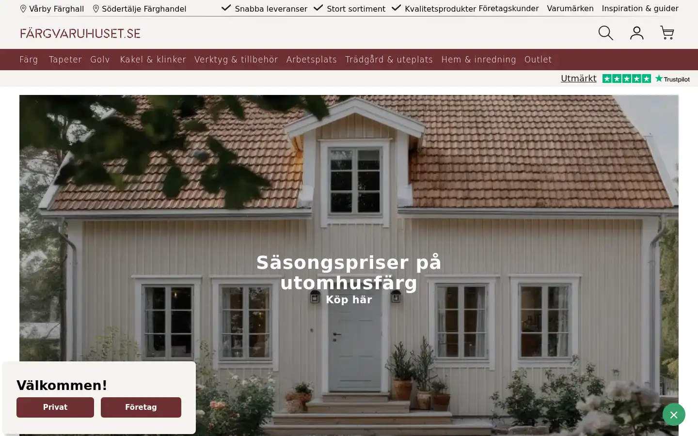 Screenshot of fargvaruhuset.se