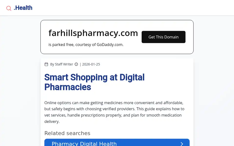 Screenshot of farhillspharmacy.com