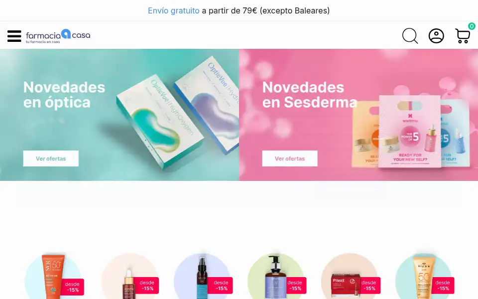 Screenshot of farmaciaacasa.com
