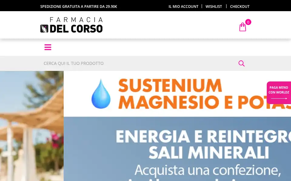 Screenshot of farmaciadelcorso.net
