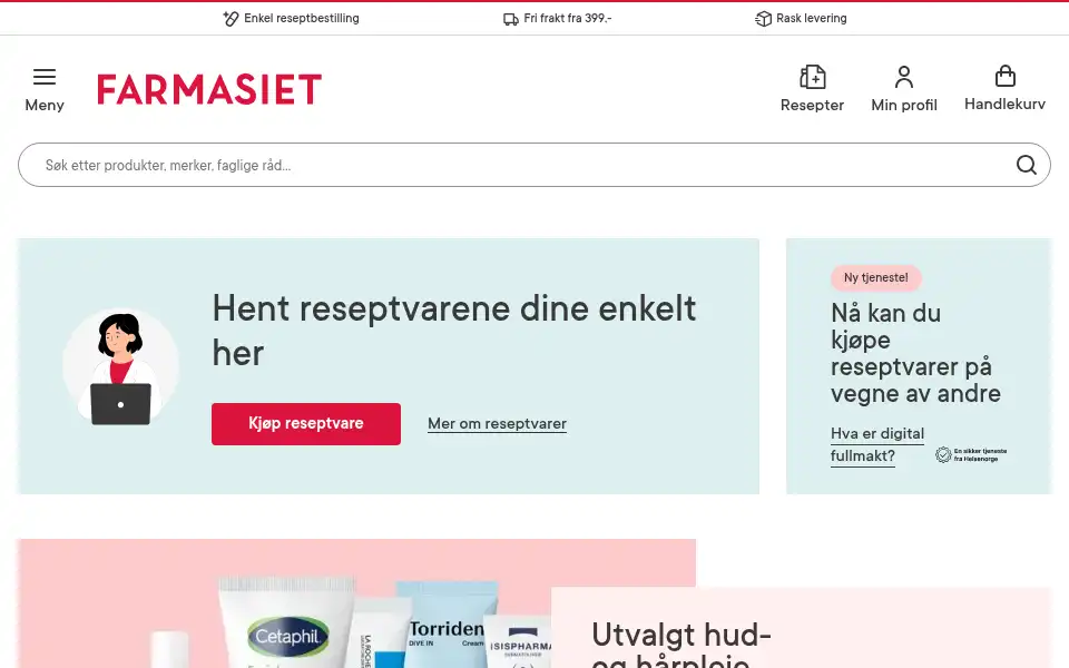 Screenshot of farmasiet.no