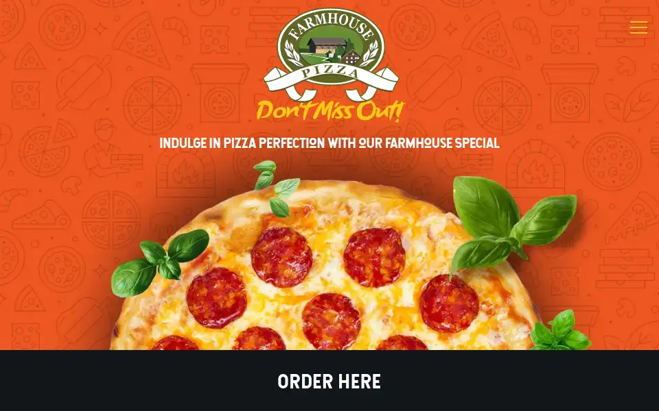 Screenshot of farmhousepizza.co.uk