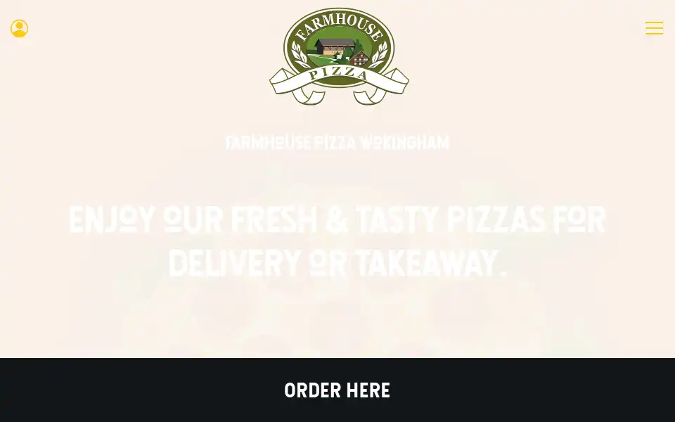 Screenshot of farmhousepizza-wokingham.co.uk