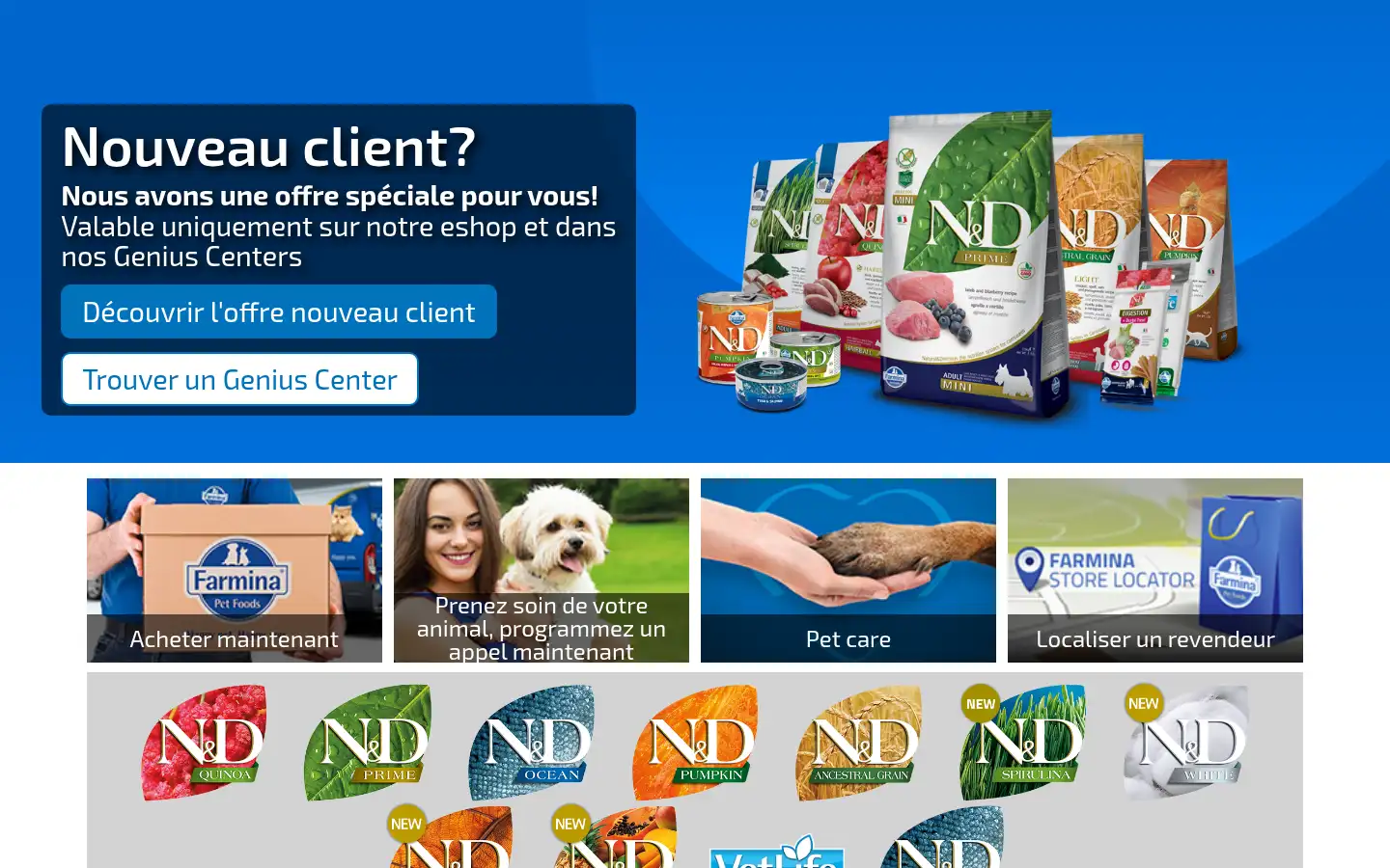 Screenshot of farmina.com