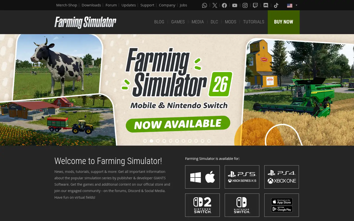 Screenshot of farming-simulator.com
