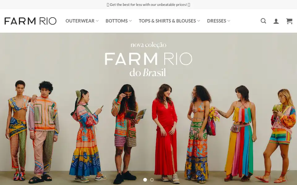 Screenshot of farmrioclothes.com