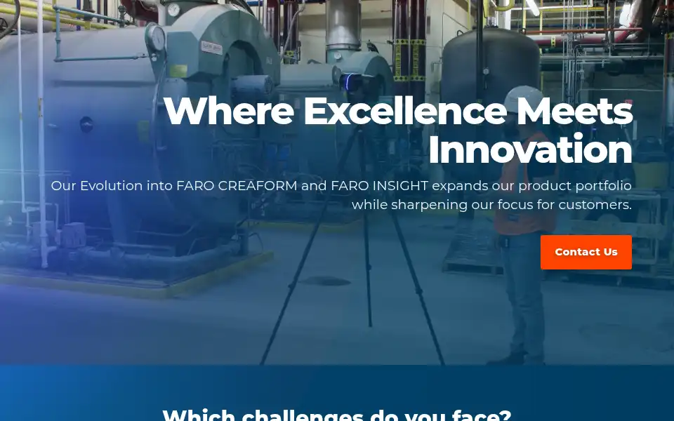 Screenshot of faro.com