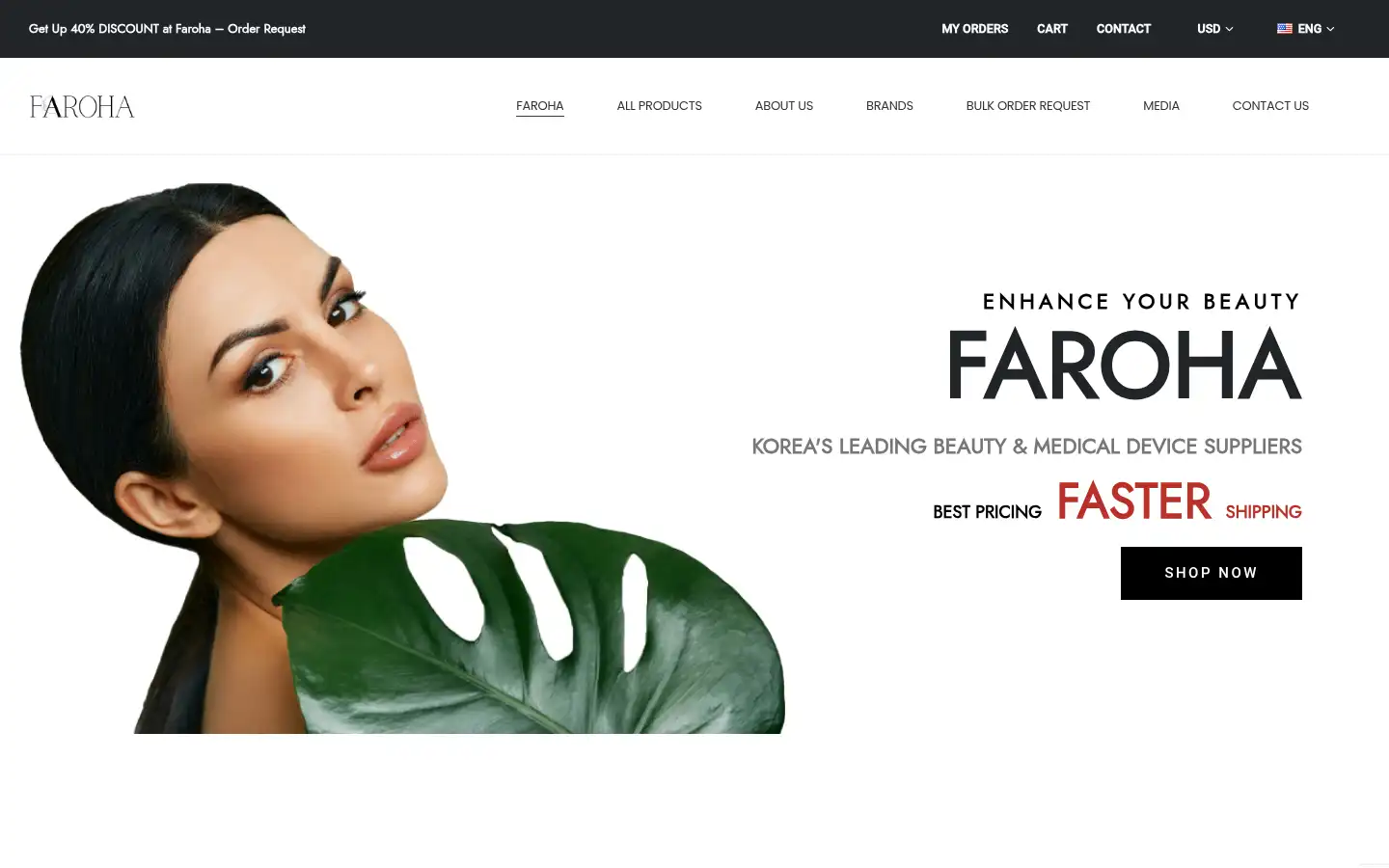 Screenshot of faroha.com
