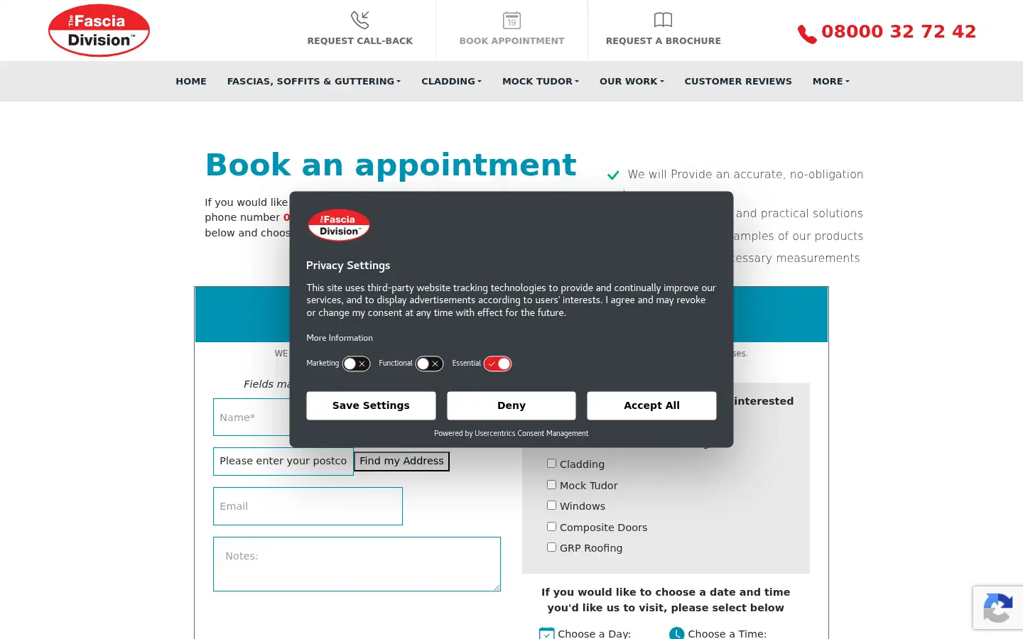 Screenshot of fasciadivision.co.uk
