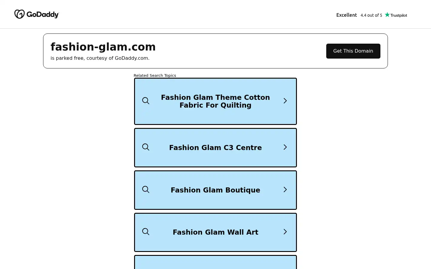 Screenshot of fashion-glam.com