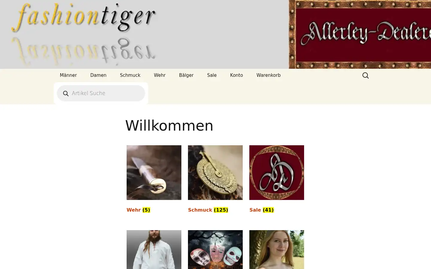 Screenshot of fashion-tiger.de