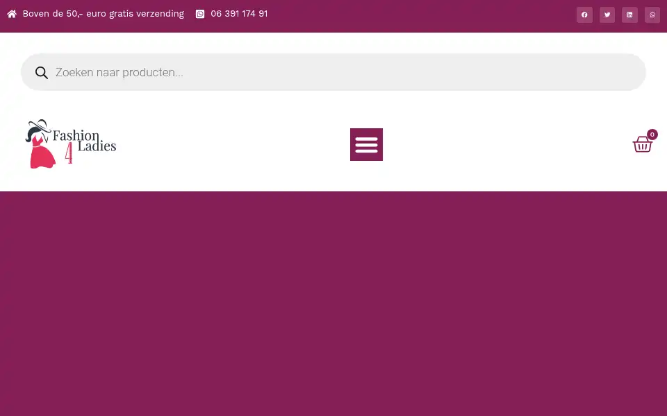 Screenshot of fashion4ladies.nl
