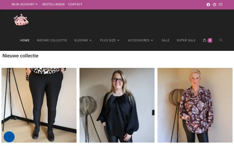 Screenshot of fashionbyamber.nl