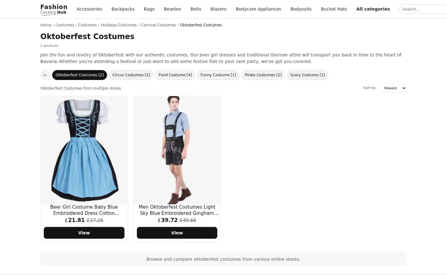 Screenshot of fashioncataloghub.com