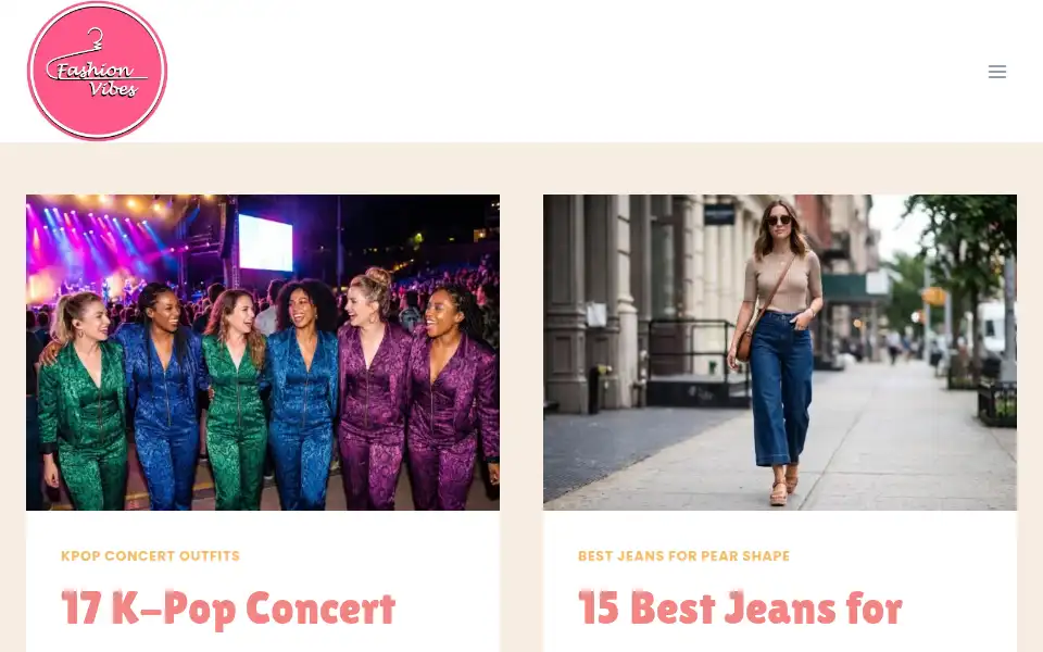 Screenshot of fashionvibess.com