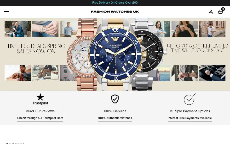 Screenshot of fashionwatchesuk.co.uk