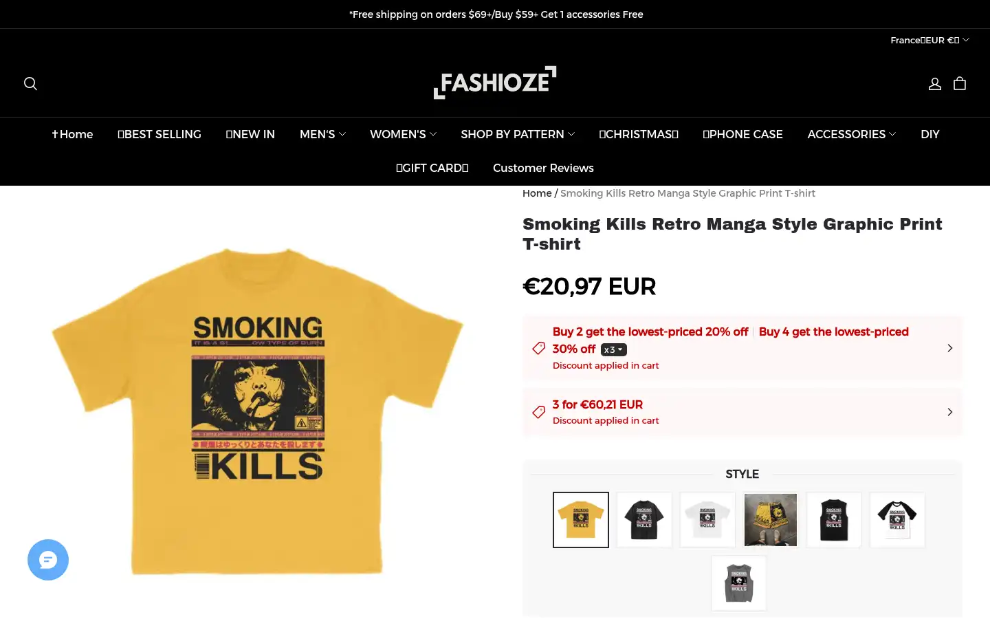 Screenshot of fashioze.com
